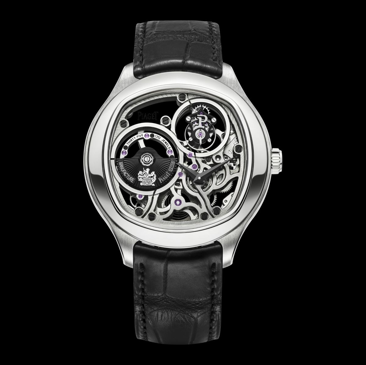 Piaget G0A40041 : Emperador Coussin Tourbillon Skeleton White Gold