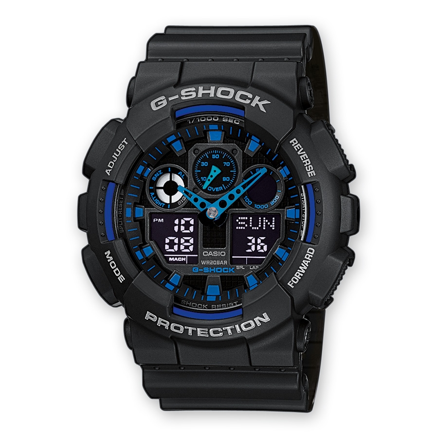 Casio GA-100-1A2 : GA-100-1A2 Black Blue