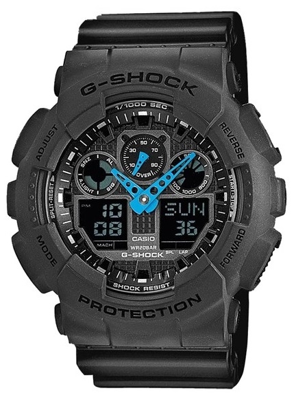 Casio GA-100C-8AER : GA-100C-8A Blue Hands