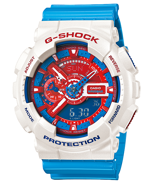 Casio GA-110AC-7A : GA-110AC-7A Red, White and Blue