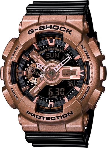 Casio GA-110GD-9B2 : GA-110GD-9B2 Black x Rose Gold