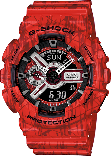Casio GA-110SL-4A : GA-110SL-4A Red Slash