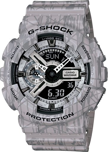 Casio GA-110SL-8A : G-A110SL-8A Grey Slash