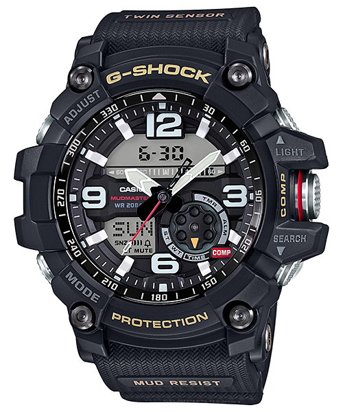 Casio GG-1000-1A : G-Shock Mudmaster Twin Sensor Black / Black