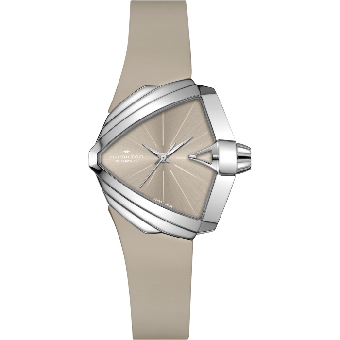 Hamilton H24105370 : Ventura S Auto Stainless Steel / Brown