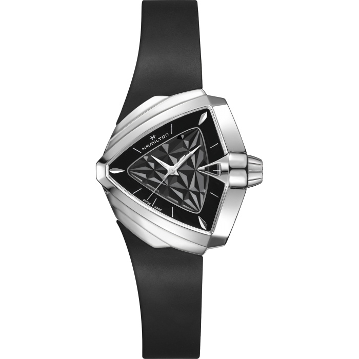 Hamilton H24251330 : Ventura S Quartz 34.5 Stainless Steel / Black 3D