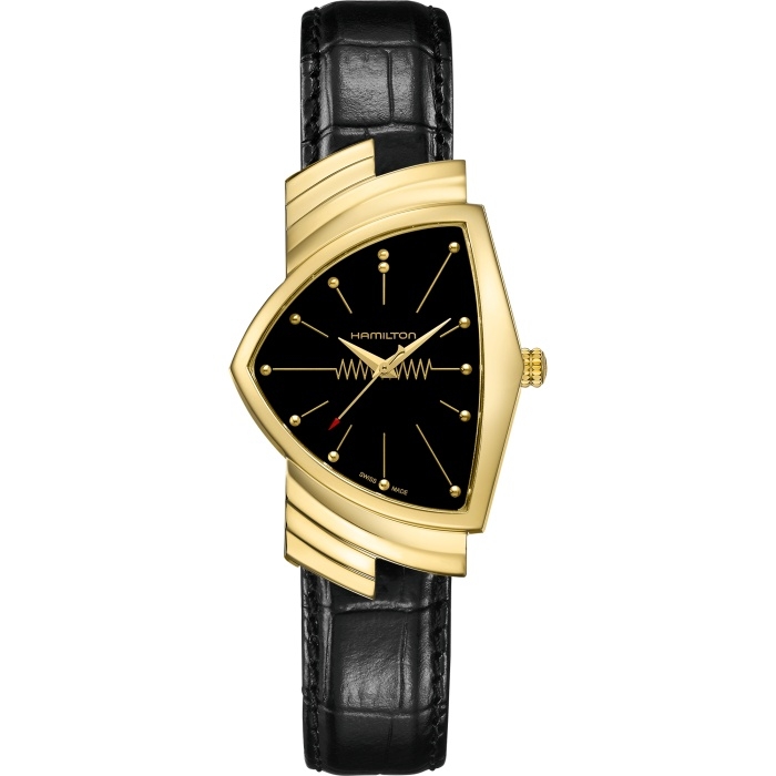 Hamilton H24301731 : Ventura Gents Yellow Gold / Black
