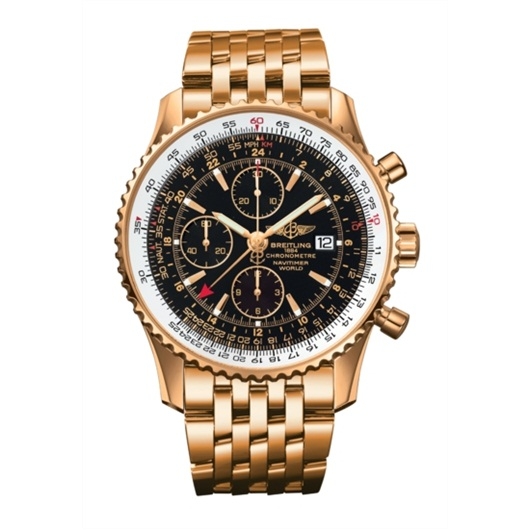 Breitling H2432212/B928/426H : Navitimer World Red Gold / Black / Bracelet