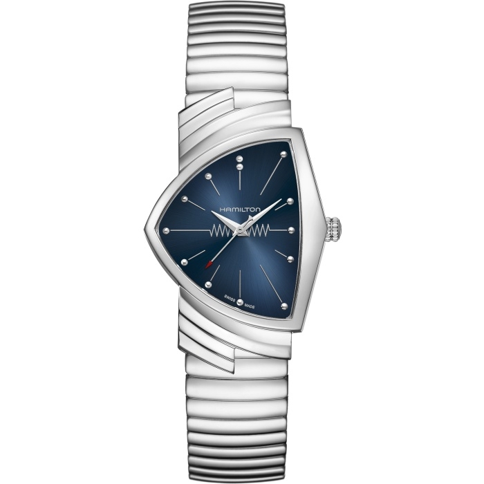 Hamilton H24411142 : Ventura Gents Stainless Steel / Blue Suede Shoes / Bracelet