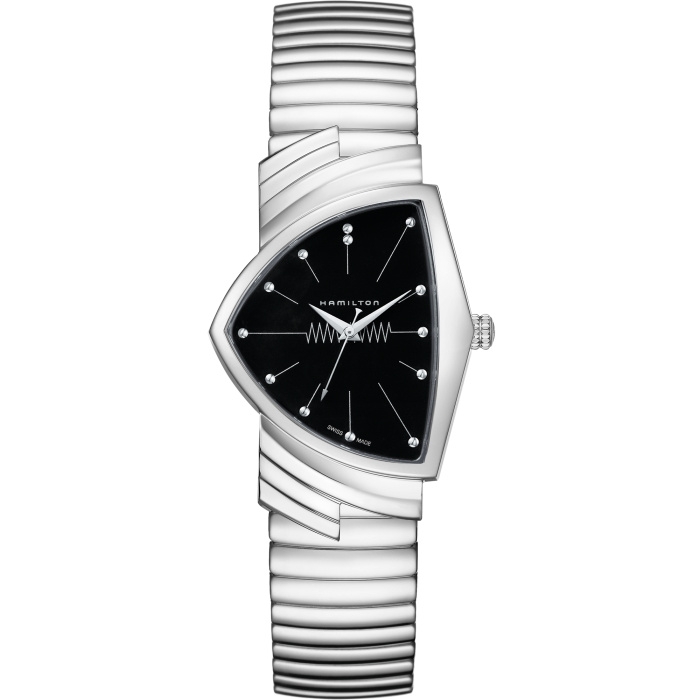 Hamilton H24411232 : Ventura Gents Stainless Steel / Black / Bracelet