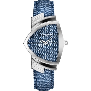 Hamilton H24411941 : Ventura Gents Stainless Steel / Blue Jeans