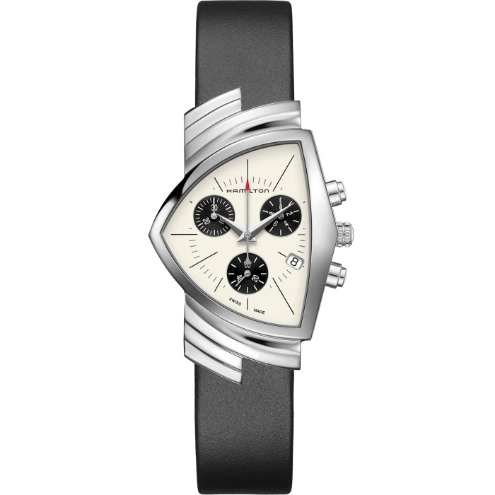 Hamilton H24432151 : Ventura Chrono Quartz 32.3 Stainless Steel / Panda / Bracelet