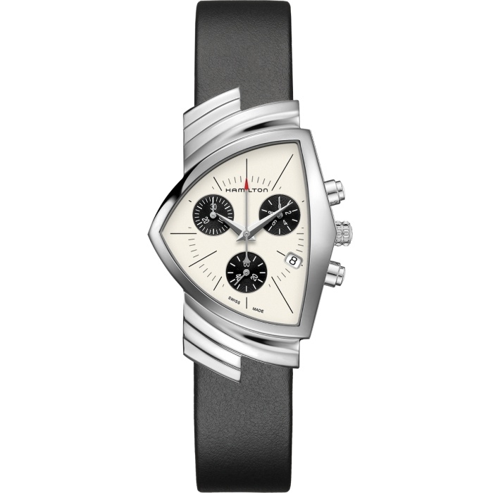 Hamilton H24432751 : Ventura Chrono Quartz 32.3 Stainless Steel / Panda