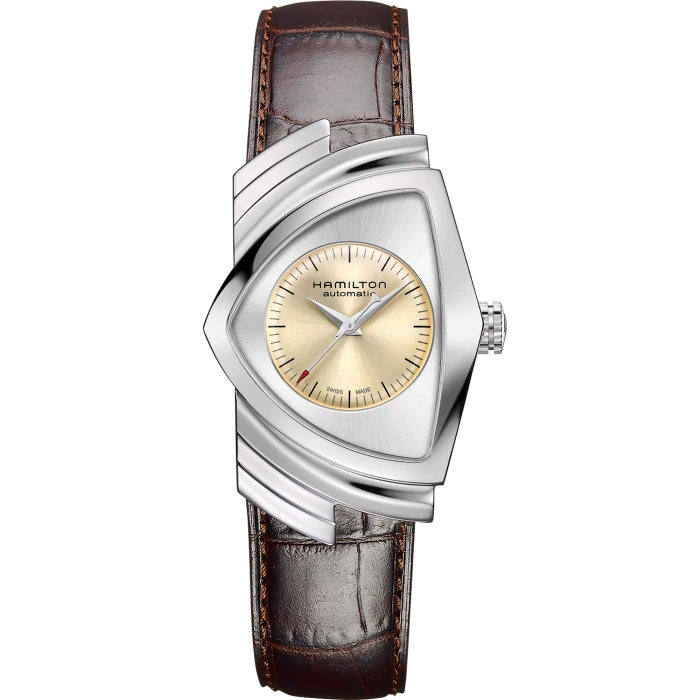 Hamilton H24515521 : Ventura Auto Stainless Steel / Beige