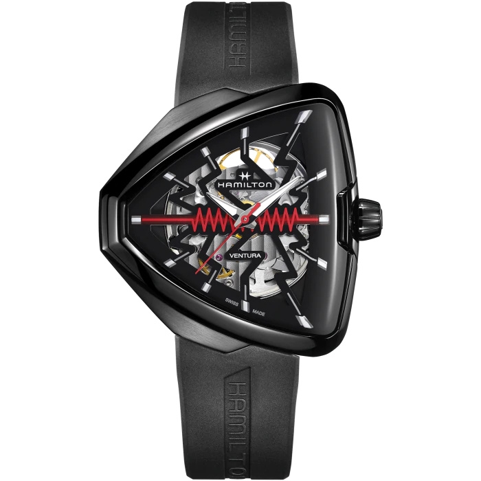Hamilton H24535331 : Ventura Elvis80 Skeleton PVD