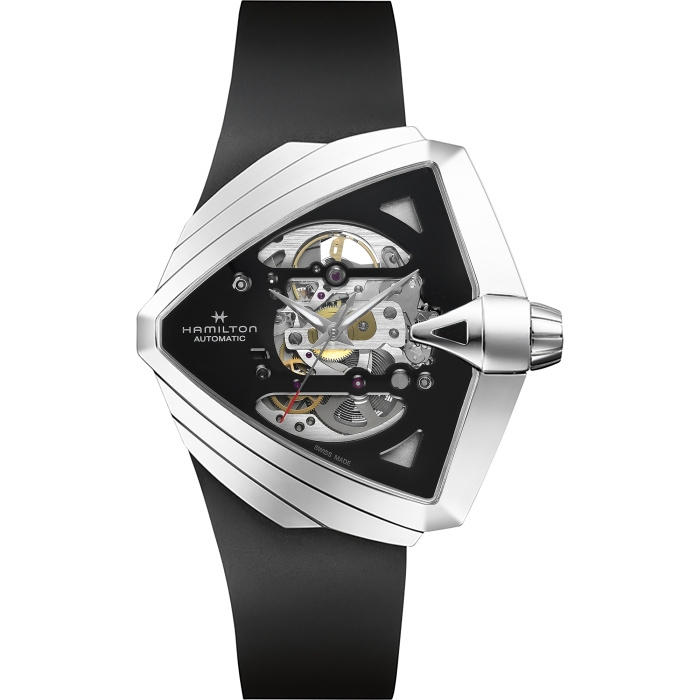 Hamilton H24625330 : Ventura XXL Auto Stainless Steel / BLack