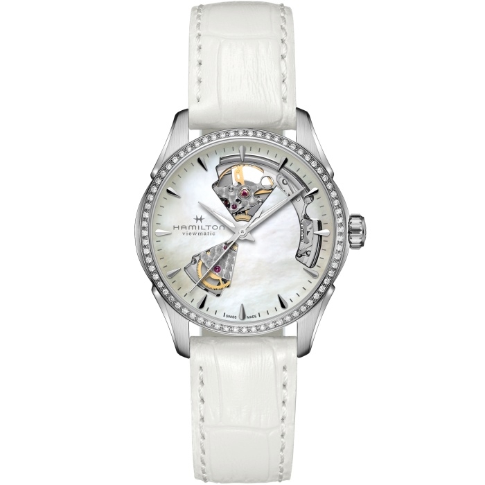 Hamilton H32205890 : Jazzmaster Open Heart 36 Stainless Steel - Diamond / MOP / Bracelet
