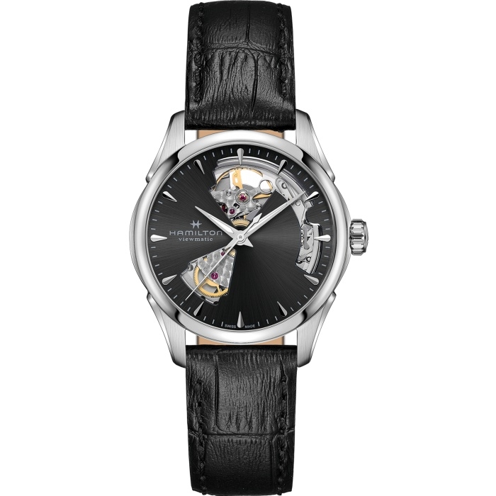 Hamilton H32215730 : Jazzmaster Open Heart 36 Stainless Steel / Black