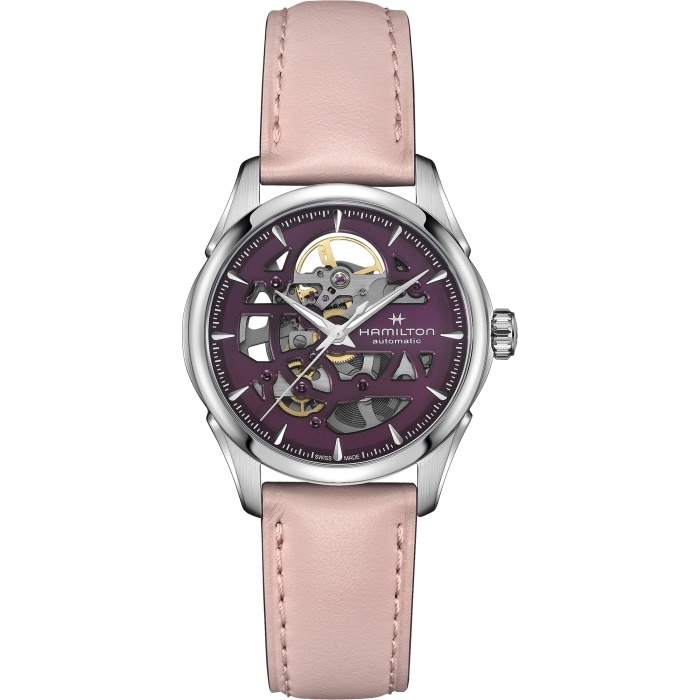Hamilton H32265801 : Jazzmaster Skeleton Lady Auto 36 Stainless Steel / Purple