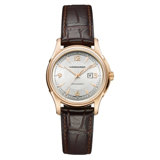 Hamilton H32335555 : Jazzmaster Viewmatic 34mm Silver Dial PVD Gold
