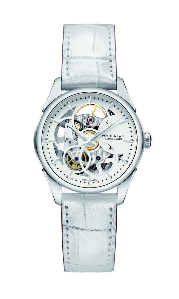 Hamilton H32405811 : Jazzmaster Skeleton Lady Auto 36 Stainless Steel / White