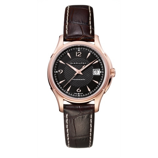 Hamilton H32445585 : Jazzmaster Viewmatic 37mm Black Dial PVD Gold