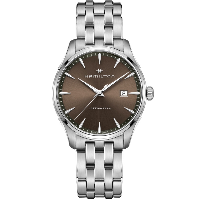 Hamilton H32451101 : Jazzmaster Quartz 40 Stainless Steel / Brown / Bracelet