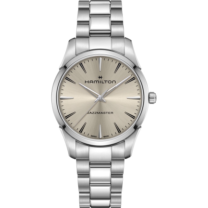 Hamilton H32461121 : Jazzmaster Quartz 40 Stainless Steel / Beige / Bracelet