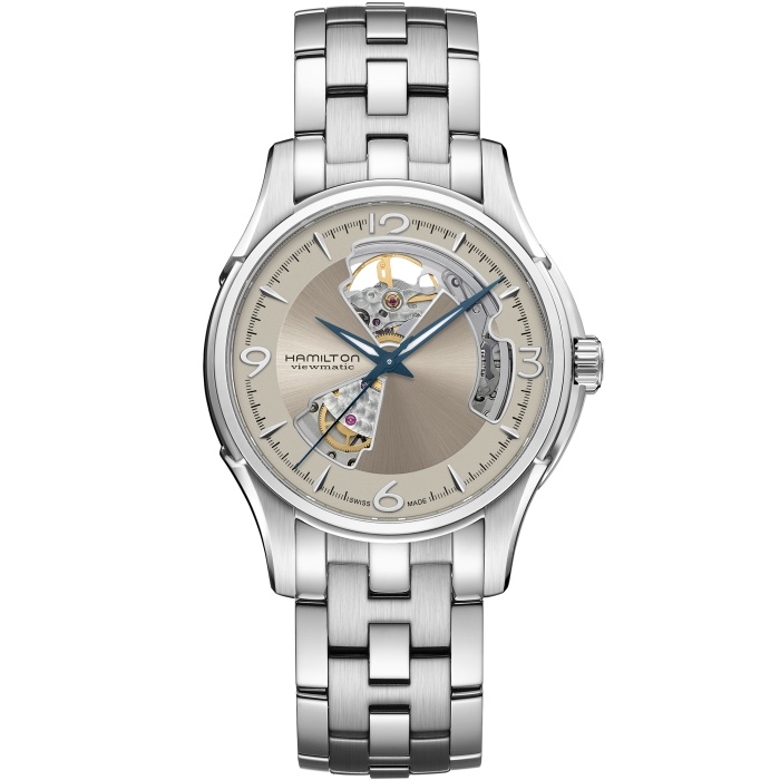 Hamilton H32565121 : Jazzmaster Open Heart 40 Stainless Steel / Salmon / Bracelet
