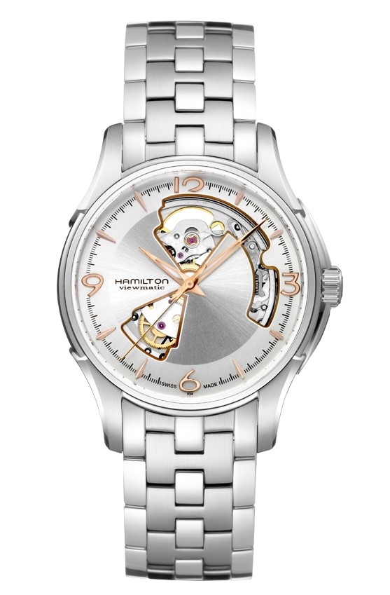 Hamilton H32565155 : Jazzmaster Open Heart 40mm Silver Dial Bracelet