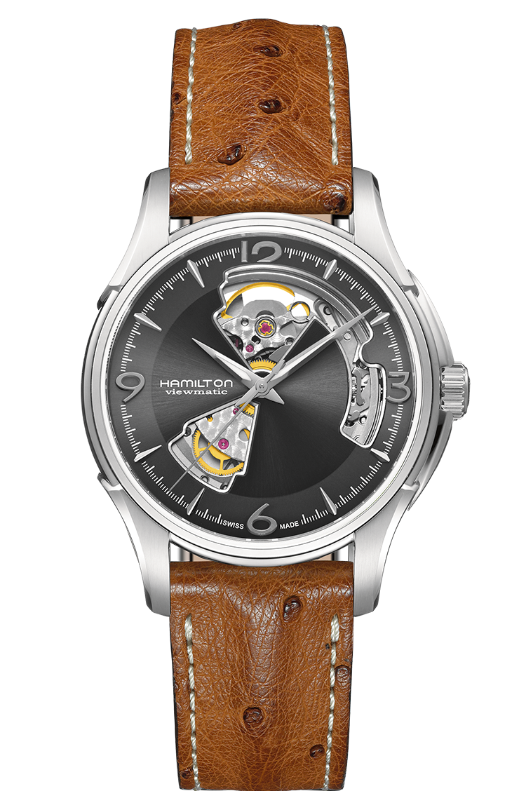 Hamilton H32565585 : Jazzmaster Open Heart 40 Stainless Steel / Grey
