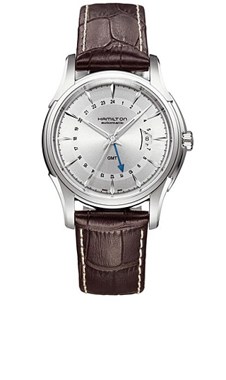 Hamilton H32585551 : Jazzmaster Traveler GMT 42mm Silver Dial