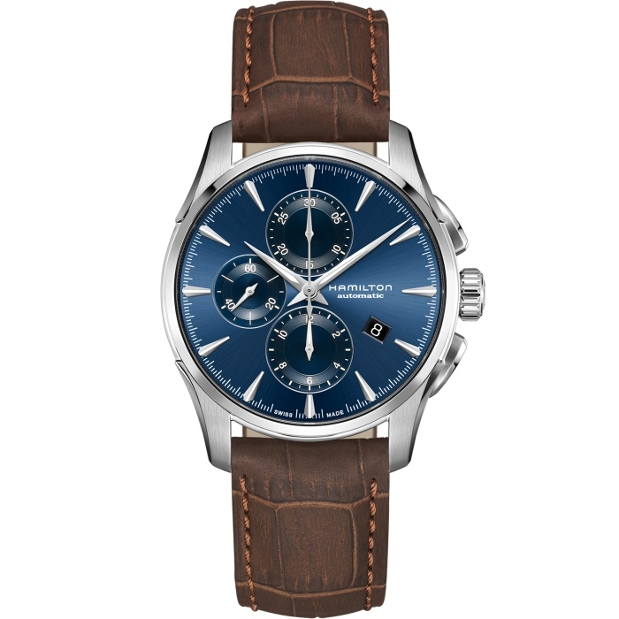 Hamilton H32586541 : Jazzmaster Auto Chrono 42 Stainless Steel / Blue