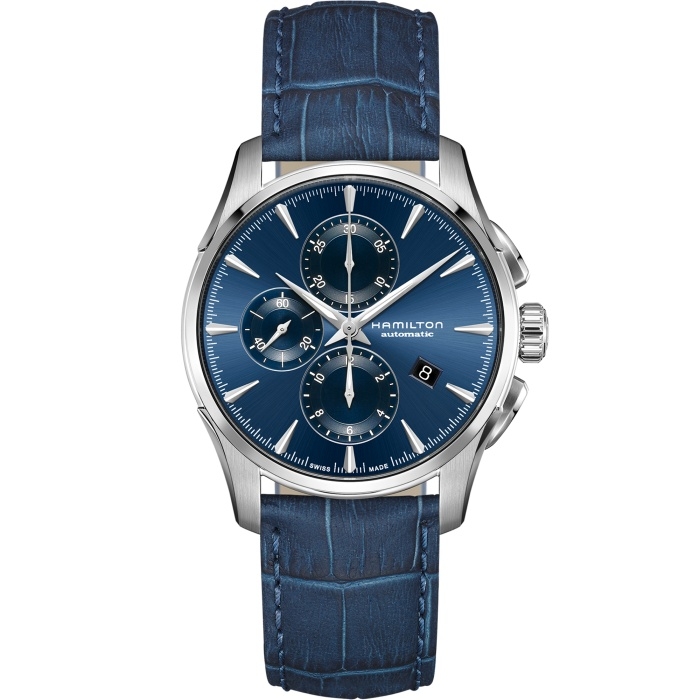 Hamilton H32586641 : Jazzmaster Auto Chrono 42 Stainless Steel / Blue