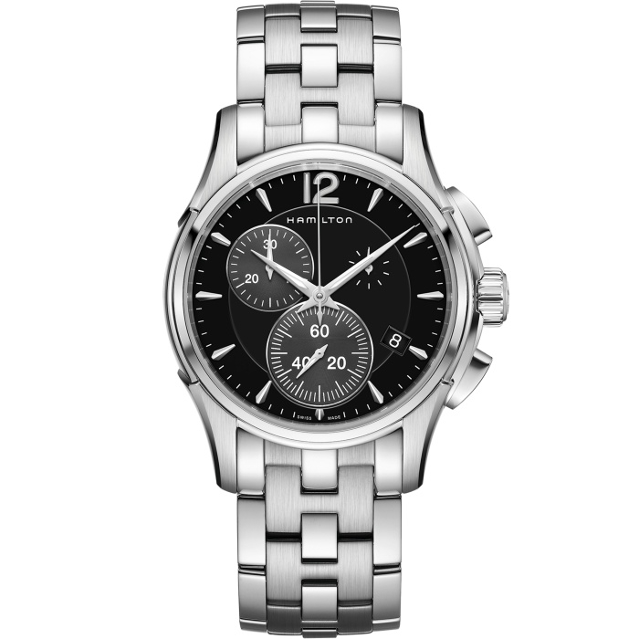 Hamilton H32612131 : Jazzmaster Chrono Quartz 42 Stainless Steel / Black / Bracelet
