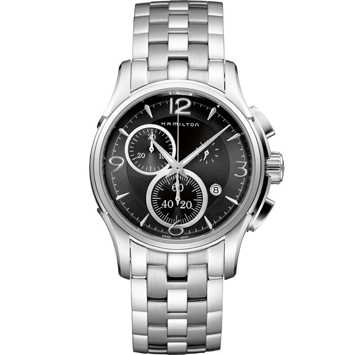 Hamilton H32612135 : Jazzmaster Chrono Quartz 42 Stainless Steel / Black / Bracelet