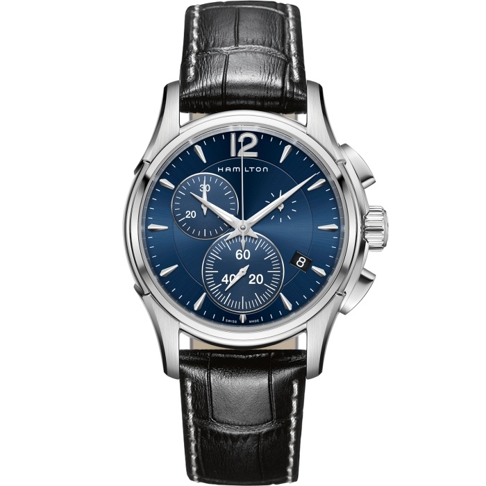 Hamilton H32612741 : Jazzmaster Chrono Quartz 42 Stainless Steel / Blue