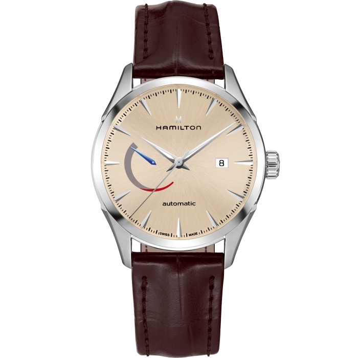 Hamilton H32635521 : Jazzmaster Power Reserve Auto 42 Stainless Steel / Beige
