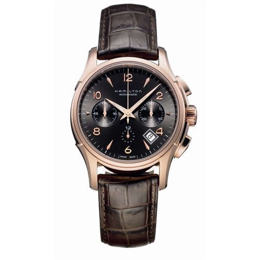 Hamilton H32646595 : Jazzmaster Automatic Chronograph 42mm Black Dial PVD Gold