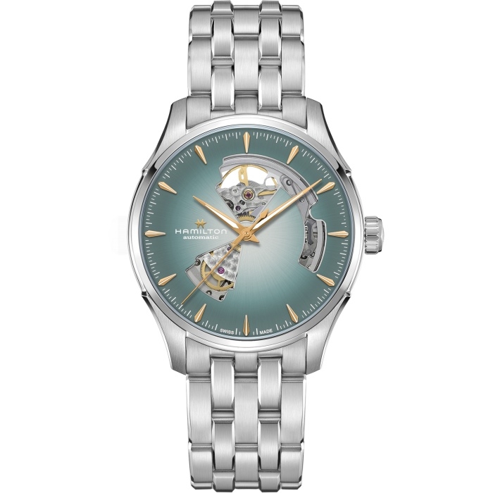 Hamilton H32675141 : Jazzmaster Open Heart 40 Stainless Steel / Turquoise Gradient / Bracelet