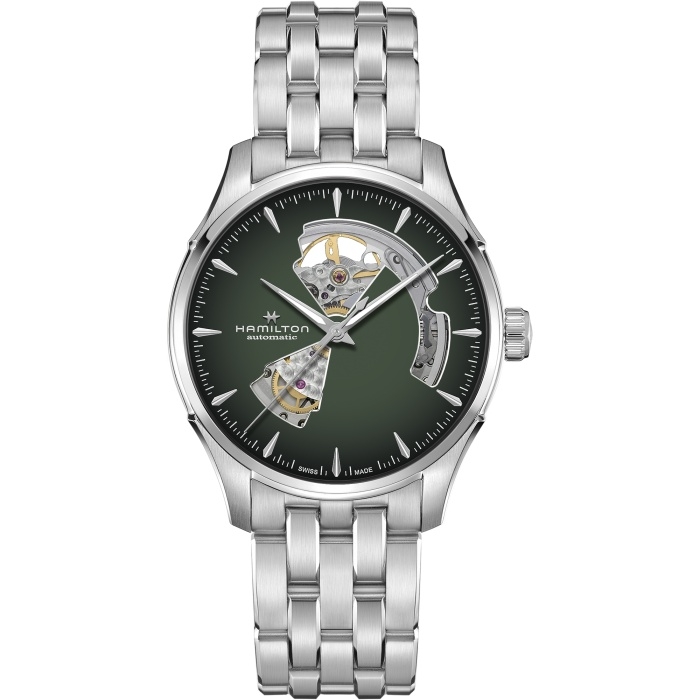 Hamilton H32675160 : Jazzmaster Open Heart 40 Stainless Steel / Green Gradient / Bracelet