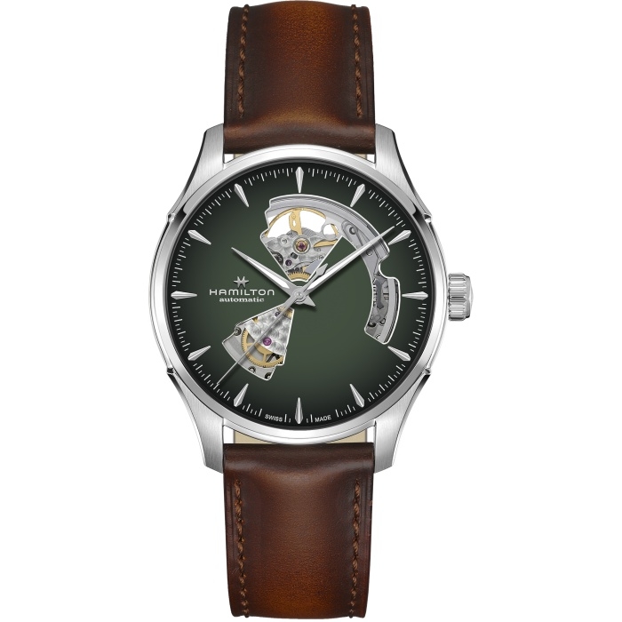 Hamilton H32675560 : Jazzmaster Open Heart 40 Stainless Steel / Green Gradient