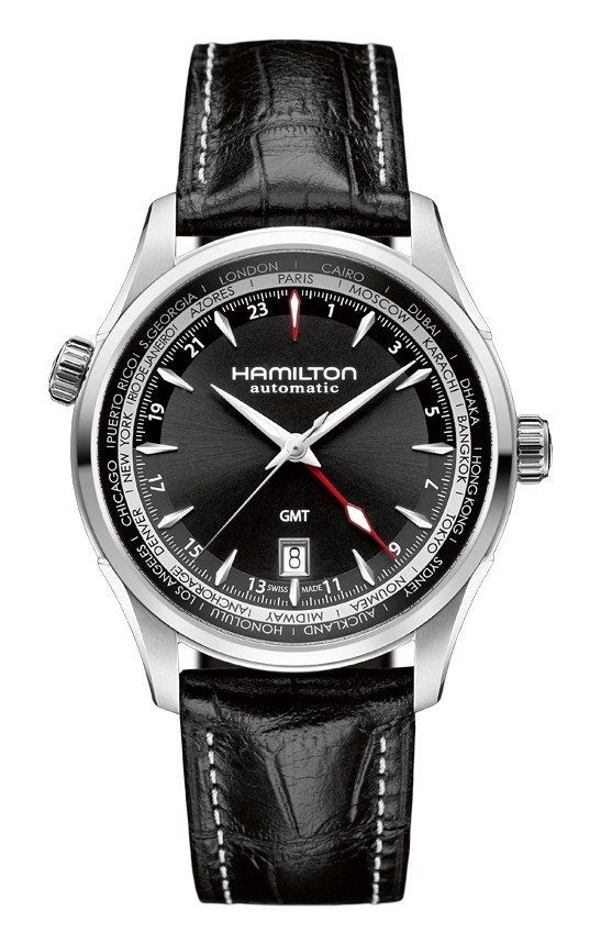 Hamilton H32695731 : Jazzmaster GMT 42 Stainless Steel / Black