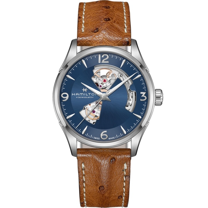 Hamilton H32705041 : Jazzmaster Open Heart 42 Stainless Steel / Blue