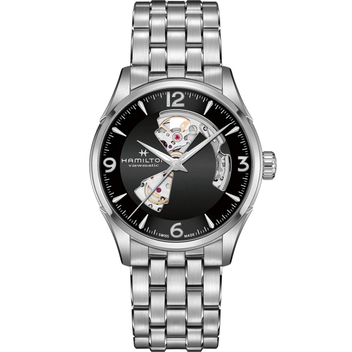 Hamilton H32705131 : Jazzmaster Open Heart 42 Stainless Steel / Black / Bracelet