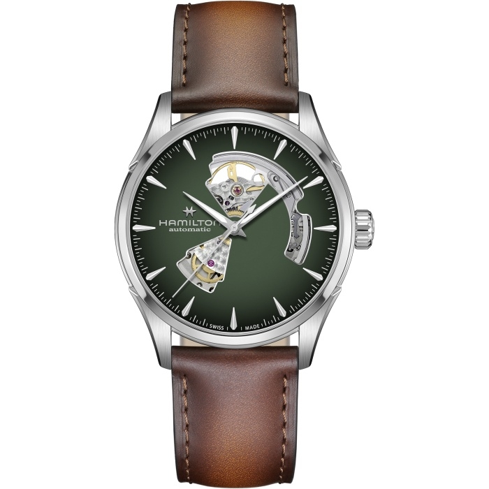 Hamilton H32705560 : Jazzmaster Open Heart 42 Stainless Steel / Green Gradient