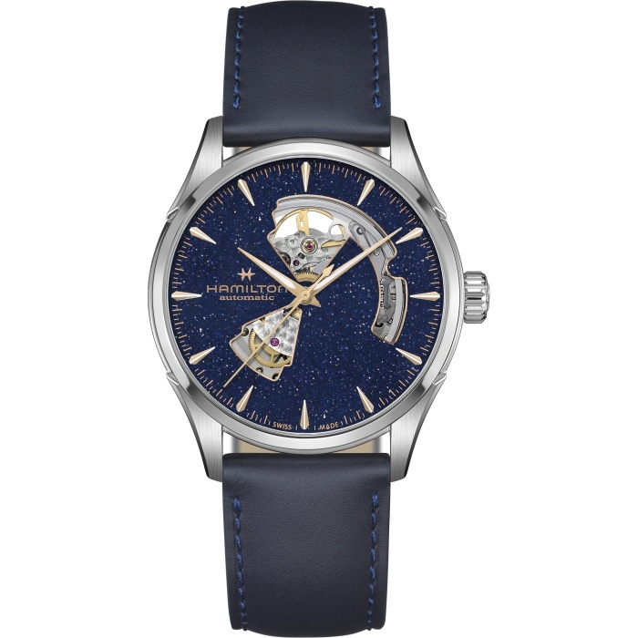 Hamilton H32705640 : Jazzmaster Open Heart 42 Stainless Steel / Aventurine