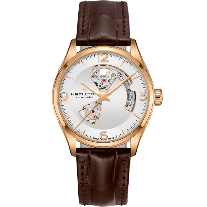 Hamilton H32735551 : Jazzmaster Open Heart 42 Rose Gold / Silver