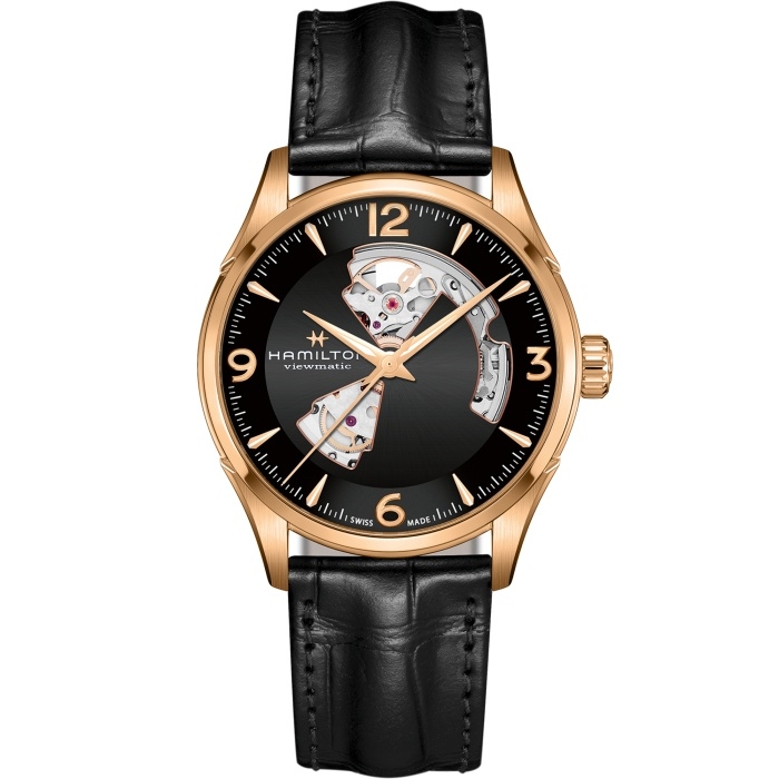 Hamilton H32735731 : Jazzmaster Open Heart 42 Rose Gold / Black