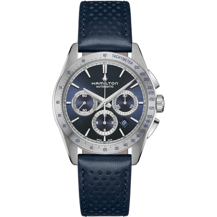 Hamilton H36616640 : Jazzmaster Performer Auto Chrono 42 Stainless Steel / Blue